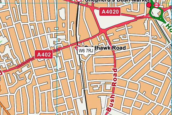 W6 7RJ map - OS VectorMap District (Ordnance Survey) W6 7RJ map - OS VectorMap District (Ordnance Survey)