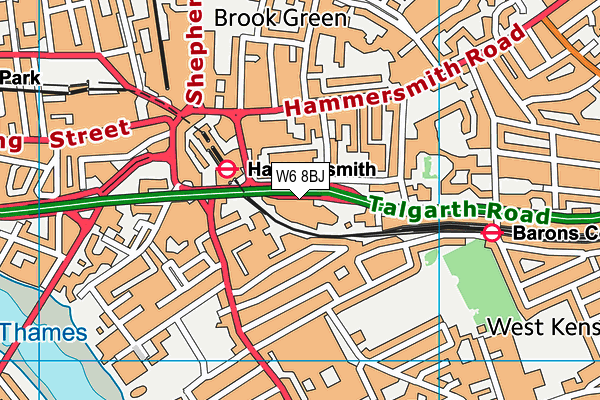 W6 8BJ map - OS VectorMap District (Ordnance Survey) W6 8BJ map - OS VectorMap District (Ordnance Survey)