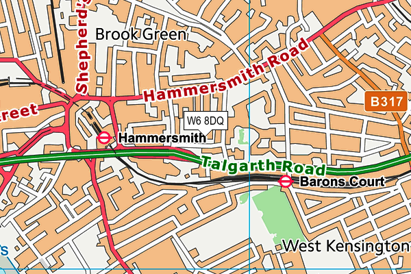 W6 8DQ map - OS VectorMap District (Ordnance Survey) W6 8DQ map - OS VectorMap District (Ordnance Survey)
