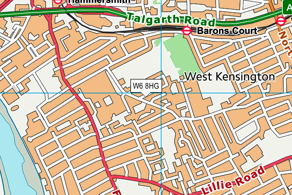 W6 8HG map - OS VectorMap District (Ordnance Survey) W6 8HG map - OS VectorMap District (Ordnance Survey)