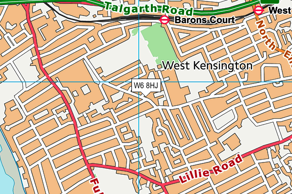 W6 8HJ map - OS VectorMap District (Ordnance Survey) W6 8HJ map - OS VectorMap District (Ordnance Survey)