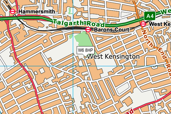 W6 8HP map - OS VectorMap District (Ordnance Survey)
