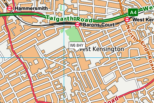 W6 8HY map - OS VectorMap District (Ordnance Survey) W6 8HY map - OS VectorMap District (Ordnance Survey)