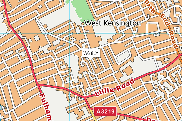 W6 8LY map - OS VectorMap District (Ordnance Survey)