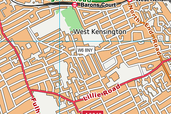 W6 8NY map - OS VectorMap District (Ordnance Survey)