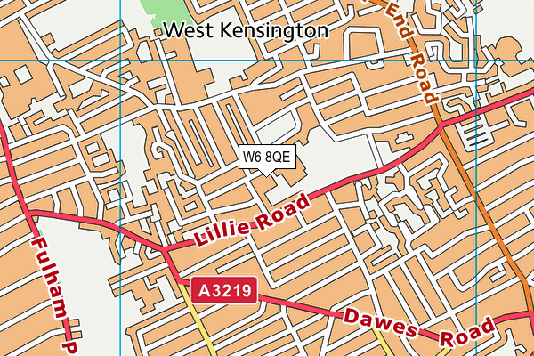 W6 8QE map - OS VectorMap District (Ordnance Survey) W6 8QE map - OS VectorMap District (Ordnance Survey)
