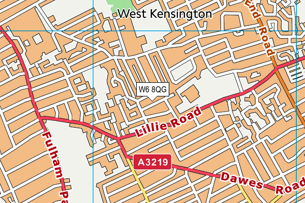 W6 8QG map - OS VectorMap District (Ordnance Survey)