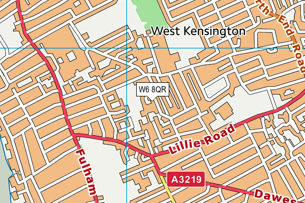 W6 8QR map - OS VectorMap District (Ordnance Survey)