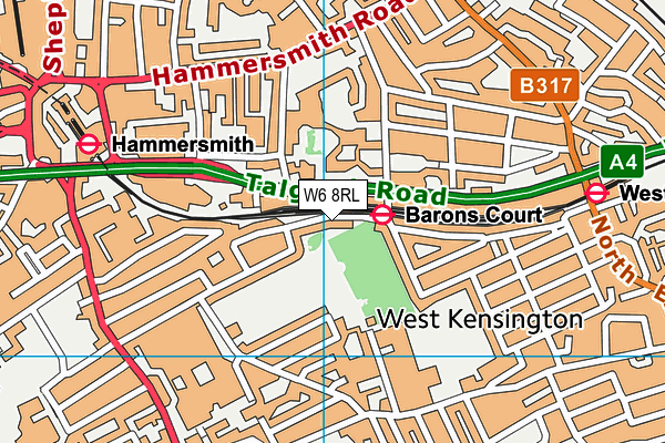 W6 8RL map - OS VectorMap District (Ordnance Survey) W6 8RL map - OS VectorMap District (Ordnance Survey)