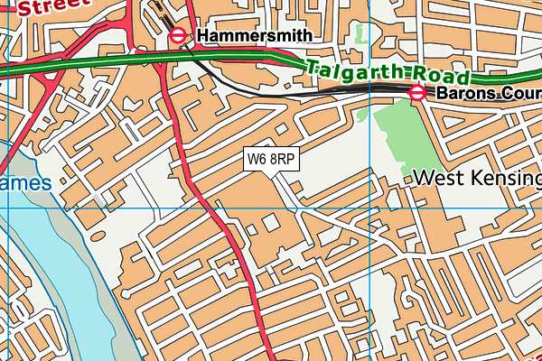 W6 8RP map - OS VectorMap District (Ordnance Survey) W6 8RP map - OS VectorMap District (Ordnance Survey)