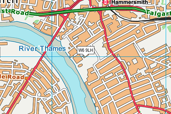 W6 9LH map - OS VectorMap District (Ordnance Survey) W6 9LH map - OS VectorMap District (Ordnance Survey)