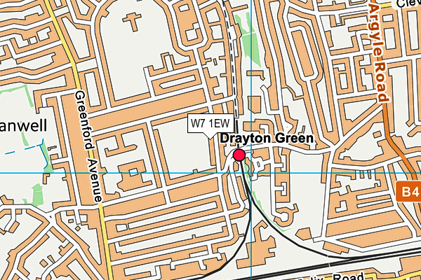 W7 1EW map - OS VectorMap District (Ordnance Survey) W7 1EW map - OS VectorMap District (Ordnance Survey)