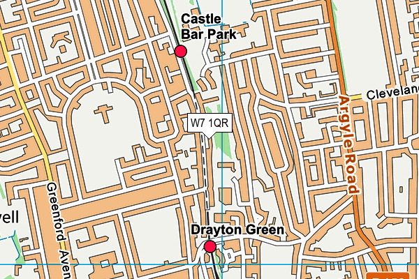 W7 1QR map - OS VectorMap District (Ordnance Survey) W7 1QR map - OS VectorMap District (Ordnance Survey)