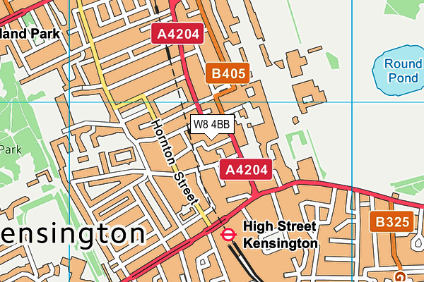 W8 4BB map - OS VectorMap District (Ordnance Survey) W8 4BB map - OS VectorMap District (Ordnance Survey)