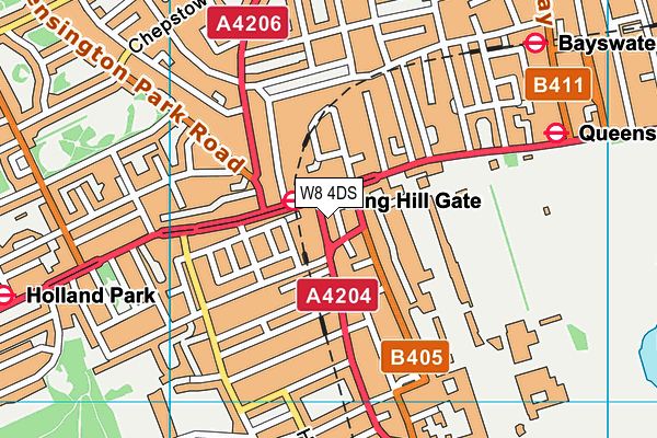 W8 4DS map - OS VectorMap District (Ordnance Survey) W8 4DS map - OS VectorMap District (Ordnance Survey)