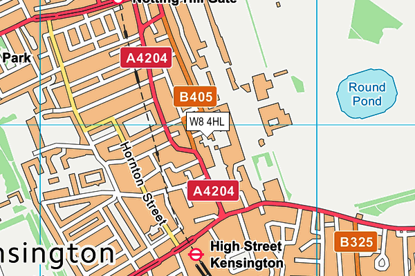 W8 4HL map - OS VectorMap District (Ordnance Survey) W8 4HL map - OS VectorMap District (Ordnance Survey)