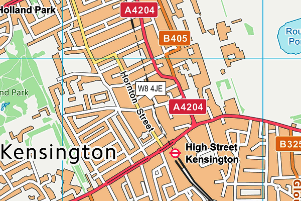 W8 4JE map - OS VectorMap District (Ordnance Survey) W8 4JE map - OS VectorMap District (Ordnance Survey)