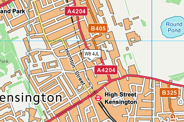 W8 4JL map - OS VectorMap District (Ordnance Survey) W8 4JL map - OS VectorMap District (Ordnance Survey)
