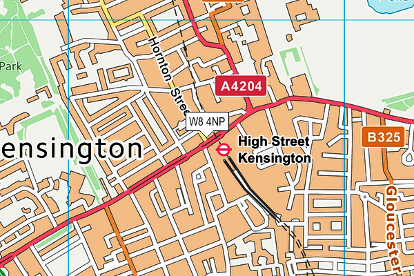 W8 4NP map - OS VectorMap District (Ordnance Survey) W8 4NP map - OS VectorMap District (Ordnance Survey)