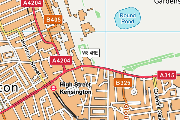 W8 4RE map - OS VectorMap District (Ordnance Survey) W8 4RE map - OS VectorMap District (Ordnance Survey)