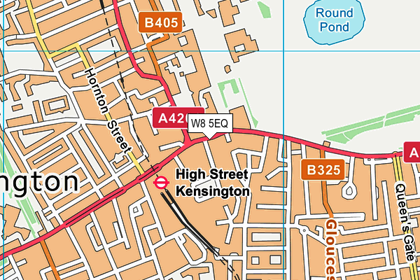 W8 5EQ map - OS VectorMap District (Ordnance Survey) W8 5EQ map - OS VectorMap District (Ordnance Survey)