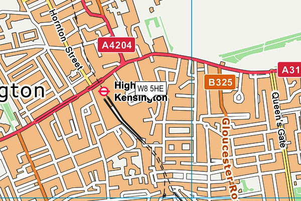 W8 5HE map - OS VectorMap District (Ordnance Survey) W8 5HE map - OS VectorMap District (Ordnance Survey)