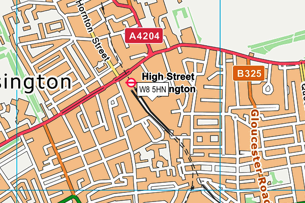 W8 5HN map - OS VectorMap District (Ordnance Survey) W8 5HN map - OS VectorMap District (Ordnance Survey)