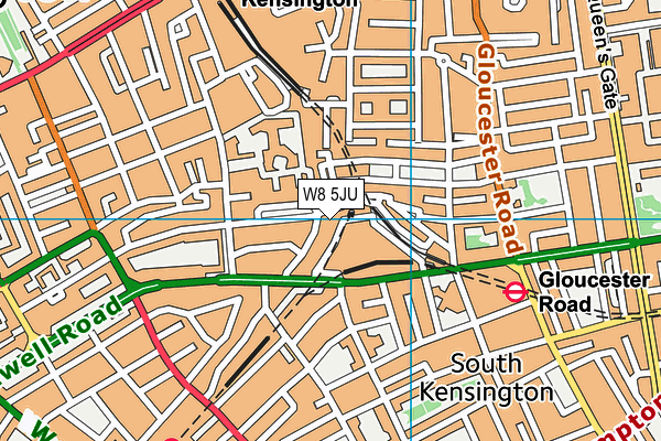 W8 5JU map - OS VectorMap District (Ordnance Survey) W8 5JU map - OS VectorMap District (Ordnance Survey)