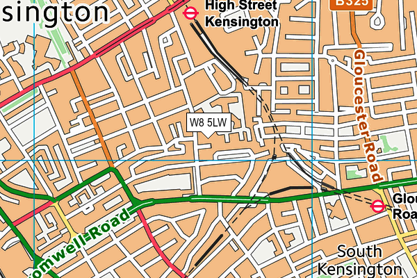 W8 5LW map - OS VectorMap District (Ordnance Survey) W8 5LW map - OS VectorMap District (Ordnance Survey)
