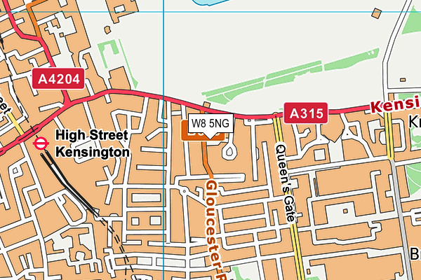 W8 5NG map - OS VectorMap District (Ordnance Survey) W8 5NG map - OS VectorMap District (Ordnance Survey)