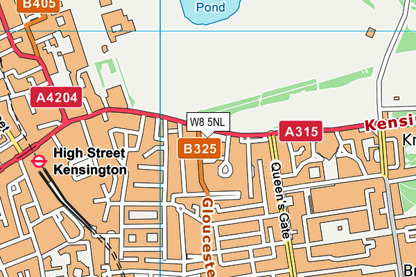 W8 5NL map - OS VectorMap District (Ordnance Survey) W8 5NL map - OS VectorMap District (Ordnance Survey)