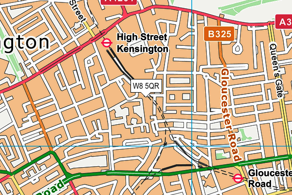 W8 5QR map - OS VectorMap District (Ordnance Survey) W8 5QR map - OS VectorMap District (Ordnance Survey)