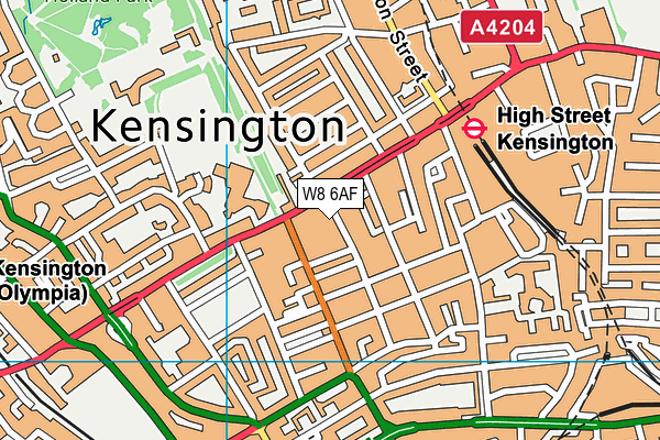 W8 6AF map - OS VectorMap District (Ordnance Survey) W8 6AF map - OS VectorMap District (Ordnance Survey)
