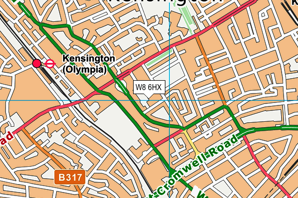 W8 6HX map - OS VectorMap District (Ordnance Survey) W8 6HX map - OS VectorMap District (Ordnance Survey)