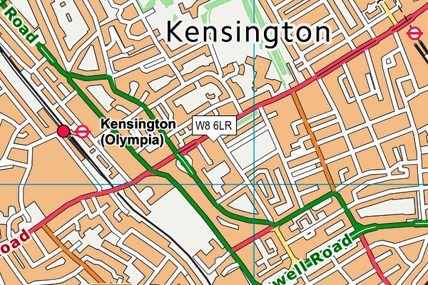 W8 6LR map - OS VectorMap District (Ordnance Survey) W8 6LR map - OS VectorMap District (Ordnance Survey)