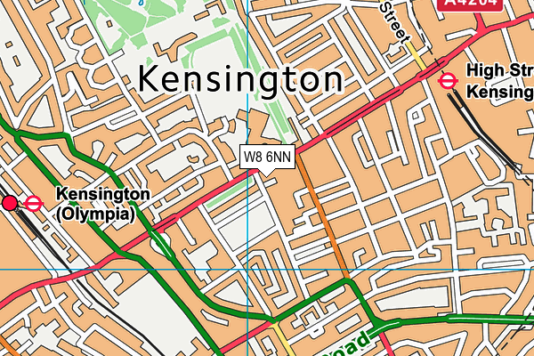 W8 6NN map - OS VectorMap District (Ordnance Survey) W8 6NN map - OS VectorMap District (Ordnance Survey)