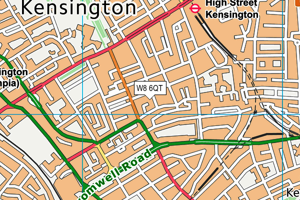 W8 6QT map - OS VectorMap District (Ordnance Survey) W8 6QT map - OS VectorMap District (Ordnance Survey)