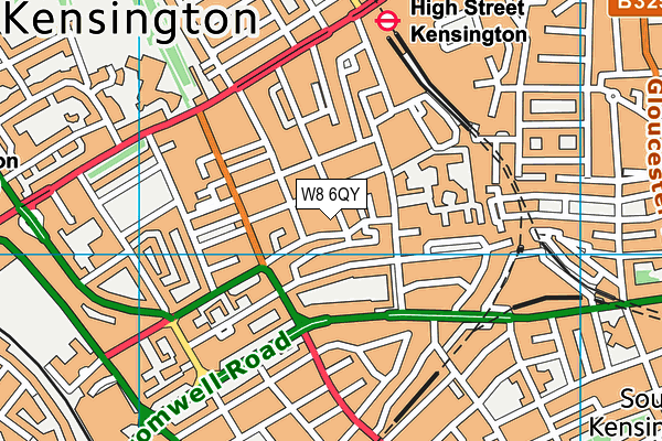 W8 6QY map - OS VectorMap District (Ordnance Survey) W8 6QY map - OS VectorMap District (Ordnance Survey)