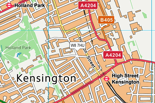 W8 7HU map - OS VectorMap District (Ordnance Survey) W8 7HU map - OS VectorMap District (Ordnance Survey)