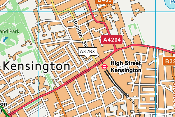 W8 7RX map - OS VectorMap District (Ordnance Survey) W8 7RX map - OS VectorMap District (Ordnance Survey)