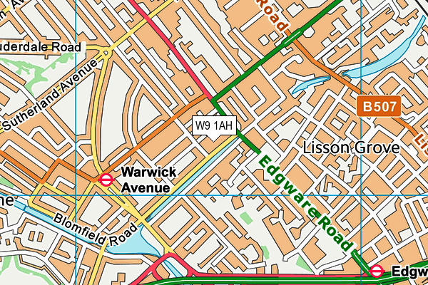 W9 1AH map - OS VectorMap District (Ordnance Survey) W9 1AH map - OS VectorMap District (Ordnance Survey)