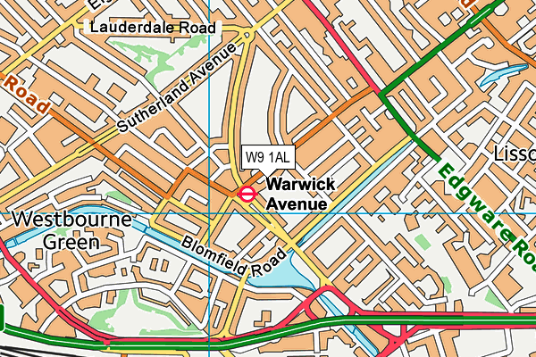 W9 1AL map - OS VectorMap District (Ordnance Survey) W9 1AL map - OS VectorMap District (Ordnance Survey)