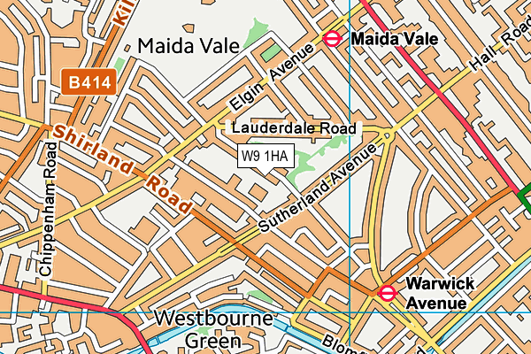 W9 1HA map - OS VectorMap District (Ordnance Survey) W9 1HA map - OS VectorMap District (Ordnance Survey)