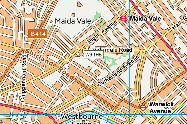 W9 1HB map - OS VectorMap District (Ordnance Survey) W9 1HB map - OS VectorMap District (Ordnance Survey)
