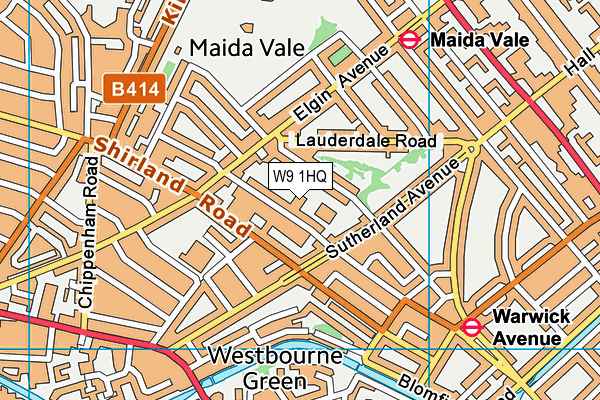 W9 1HQ map - OS VectorMap District (Ordnance Survey) W9 1HQ map - OS VectorMap District (Ordnance Survey)