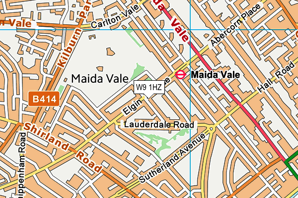 W9 1HZ map - OS VectorMap District (Ordnance Survey) W9 1HZ map - OS VectorMap District (Ordnance Survey)