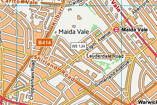 W9 1JH map - OS VectorMap District (Ordnance Survey) W9 1JH map - OS VectorMap District (Ordnance Survey)