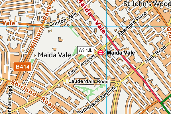 W9 1JL map - OS VectorMap District (Ordnance Survey) W9 1JL map - OS VectorMap District (Ordnance Survey)