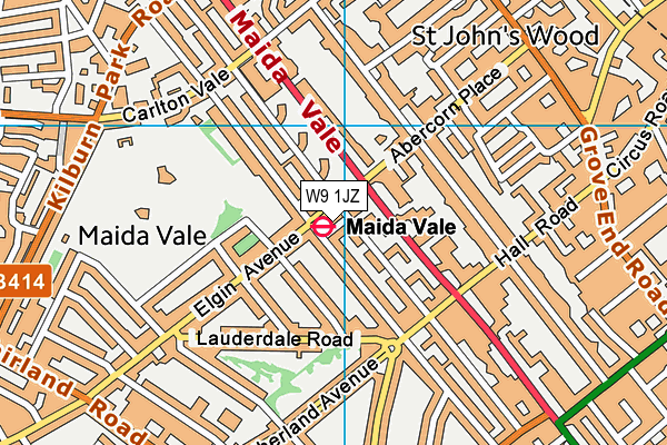 W9 1JZ map - OS VectorMap District (Ordnance Survey) W9 1JZ map - OS VectorMap District (Ordnance Survey)