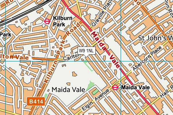 W9 1NL map - OS VectorMap District (Ordnance Survey) W9 1NL map - OS VectorMap District (Ordnance Survey)